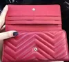 Portafoglio da donna Biglietti da visita in puro colore Borse Borsa diagonale di lusso Borsa con fibbia nascosta Stilista di moda Portafogli multioccasione Porta passaporto