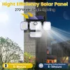 333LED Appliques murales solaires Lumière de capteur de mouvement extérieur avec télécommande 5m Fil Split Étanche Securtiy Night Light pour Jardin