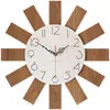 Wandklokken grote klok moderne houten woonkamer creatief stille horloges 3d home decor decoratie cadeau ideeën