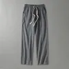 Pantaloni da uomo Lino Uomo Taglie forti 9XL 8XL Pantaloni estivi Moda maschile Casual Tinta unita Grande 230324