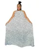 플러스 사이즈 드레스 여름 드레스 소매 레벨 리버 롱 맥시 여성 레오파드 프린트 섹시한 고삐 저녁 의류 등이없는 도매 230307