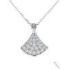 Designer halsband hänge halsband strängar strängar mosan diamant sterling sier s kjol baojia treelayer elektropläteringsprocess au750 dhco6
