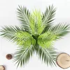 Decorative Flowers 51cm Artificial Palm Tree Tropical Plants Branch Plastic Fake Leaves Green Christmas Home Garden Room Decor Iron Leaf