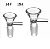 Av lager hög borosilikat klart glas litet hink bong tillbehör rörtratt 14# 19# manlig rör