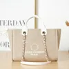 Top quality 1:1 Beach bag tote bags Canvas the large capacity woman shopping bag With box C176