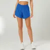Aktiva shorts spårar det med logotyp 5 -tums sportfoder lösa yogakonditionsbyxor för kvinnor sommar gym bär kvinnliga träningskläder xl