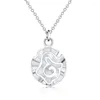 Chaînes 925 Sterling Silver Rose 18 pouces Collier Pendentif Dames Mode Bijoux Cadeau de mariage