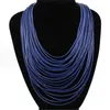 Choker Fashion Multilayer Necklace Rope For Women PU Leather Maxi Colar Statement