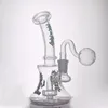 Recycler beaker Bongs hookah Flower Decor Chamber Dab Rig Hand Blown Cone Base smoking Water Pipes with 14mm tobacco