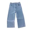 Джинсы детские брюки девочки брюки весенняя осень Demin повседневная одежда для подростков для мальчиков 5 7 9 11 13 лет