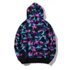 Designer de haute qualité Hommes femmes à capuche motif de requin populaire Sportwear Camouflage zip up hoodies Veste taille S-XXX