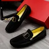 Men Casual schoenen Echt lederen zachte bodem rijden Handige knake skin patroon klassiek design modemerk strass Men Business casual flats schoenen