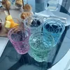 Vinglas med präglad dricksuppsättning av 4 klassiska handskrovade diamantmönster Whisky Cocktail Juice Glass Tumbler Cups Presentlåda