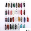 Charmes Naturel Gem Pierre Pendentifs Opale Cristal Rose Quartz Hexagonal Pendum Reiki Pilier Diy Colliers Fabrication de Bijoux Drop Delivery Dhx94