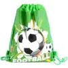 Geschenkverpackung 12 Stück Fußball-Themenrucksack Alles Gute zum Geburtstag Party Vliesstoffe Fußball Kordelzug Geschenke Tasche Babyparty Mochila 230324