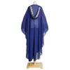 Etniska kläder Superstorlek Afrikanska klänningar för kvinnor Dashiki Diamond Pärlor Kläder Abaya Dubai Boubou Robe Africaine Africa Dress Hoodie 230324