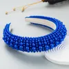 Headbands Baroque Sponge Full Pearl Headbands Fashion Hair Accessories Women's Handmade Beads Trend Banquet Hairband Hair Hoop Headwear 230323