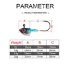 Vishaken 3 stks zachte worm vishaak 3.5G-20G roestvrije vishook jigging offset haak rode 3d ogen bas boord vissen tackle accessoires p230317