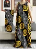 Ethnic Clothing 2023 Women Cotton Summer Sleeveless Dress With Scarfs Under African Dashiki Maxi Lady Robe Loose Kaftan Vestidos 230324