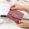 Wallets High Quality Women's Wallet Lovely Candy Color Short Leather Female Small Coin Purse Hasp Card Holder For Girls Gifts