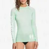 Kvinnors badkläder 2023 Kvinnor Surf Rash Guard Surfing Dykning Tight Long Sleeve T-shirt Snorkling Skins Top Protection Swimming Rashguard