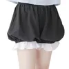 Kobiety szorty dla kobiet dziewczęta marszczone kwitnące japońskie słodkie sporne spodnie z dyni cosplay spada majtki