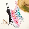 Women's Swimwear Colorful Shorts Bikini Thong Temperament Suspenders Beach Thin Swimwear Bikini Swimsuit Sexy Siamese Women'S