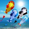 KITE Tillbehör Stor mjuk drake Dolphin Kite Nylon Kite Line Animerade drakar Flyga uppblåsbar dragkite Flying Kitestoys för barn 230324