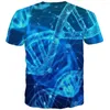 Herr t -skjortor uney science skjorta USA -storlek grafisk nyhet DNA tryck tshirt män/kvinna kort ärm runda nacktoppar la tees