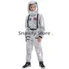 コスプレSnailify Silver Shapaceman Jumpsuit Boys Kids Haloween Cosplay Children Pilot Carnival Party Fancy Dress 230324のための宇宙飛行士コスチューム