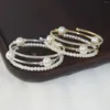 Fascino del braccialetto del braccialetto con 3 file di perle dolci Accessori multi-fila scintillanti per abiti da sposa per banchetti Gonne FS99