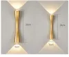 Lâmpada de parede criativa Topoch Decoração interior de chifre longo para cima e para baixo Luz de argola LED 24/35cm 2x5W 100-240V Larra de parede externa iluminação IP65 à prova d'água