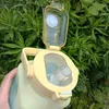 زجاجة ماء 1500 مل جديدة وصول منفذ Pirce Herbalife Gradient Transhing Trocling Plastic Plastic Goater مع Straw P230324