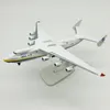 Objetos decorativos Figuras de 20 cm da União Soviética Air Antonov 225 Airlines Ucrânia AN-225 MRIYA Maior Avião de Avião de Avião de Avião de Cargo do Miniya Aeronaves Diecast 230324