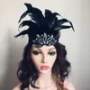 Stirnbänder Frauen Vintage Feder Stirnband Weiße Perlen Haarband 1920er Gatsby Party Kopfschmuck Stirn Dekorationen 230323