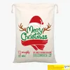 Christmas Papai Noel Sacks 39 Styles Canvas Sacos de presente de cordão Candy Apple Xmas Decoration for Party Favor