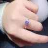 Cluster Rings The Gift For Your Girl Friend Real And Natural Tanzanite 925 Sterling Silver Fine Jewelry