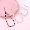 Party Favor Cute Star Beaded Phone Chain Acrylic Beaded Korea Phone Pendant Lovely Coloful Anti-Lost Phone Chain Hanging Jewelry Girl Gift