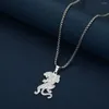 Pendant Necklaces Chandler Stainless Steel Leopard Necklace Gold Plated Tiger Jewelry For Men And Women