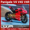 Fairiments de moto pour Ducati Street Fighter Panigale V 4 V4 S R V4S V4R 18-22 Bodywork 41No.14 V4-S V4-R 18 19 20 V-4S V-4R 2018 2019 2020 Moule d'injection Corps rouge clair rouge clair