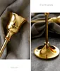 Candle Holders 3pc Candlestick Holders Kit Brass Gold Candlestick Set Candle Holders Decorative Candlestick Stand for Wedding Party Dinning 230324