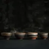 Kopjes schotels Japanse stijl grove aardewerk cup handgemaakte retro keramische thee bowl master enkel porselein