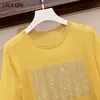 女性のTシャツの光沢のあるトップ女性Tシャツ夏のアイスシルクトップ女性TシャツファッションハラジュクドリルカジュアルシャツTシャツ女性230324