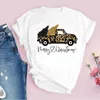 Женские футболки Tees for Women Print Plead Tree 2023 год праздник счастливого рождественской одежды Lady Tops одежда женская рубашка Графическая футболка