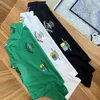 Heren T-shirts Geborduurd Ronde Hals Europese Fit Onderkant Shirt Streetwear Zomer Trend Kleding Jonge Mannelijke Groene Tees M-5XL