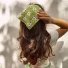 Bandanas Durag mode Floral Bandanas Crochet cheveux écharpe femmes tricoté foulard marguerite bandeau Vintage tête foulard pour filles accessoire 230323