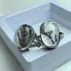 Pierścienie klastra 1 pc fengbaowu naturalne drzewo kwarc owalny pierścień kabochon 925 srebrny kryształ reiki stone stone biżuteria