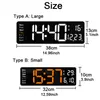 Wall Clocks Large Wall-mounted Digital Wall Clock With Remote Control Temp Date Power Off Memory Table Clock Dual Alarms Digital LED Clocks 230324