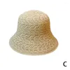 ワイドブリムハット2023夏のリネン麦わら帽子折りたたみ可能なパナマバケツファッション女性屋外UV保護通気性ビーチサンシェード