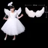 Autres fournitures de fête festive 1pcs femmes fille ange plume aile spectacle fée costume cosplay accessoires fête de mariage cadeau d'anniversaire Halloween Noël blanc noir 230324